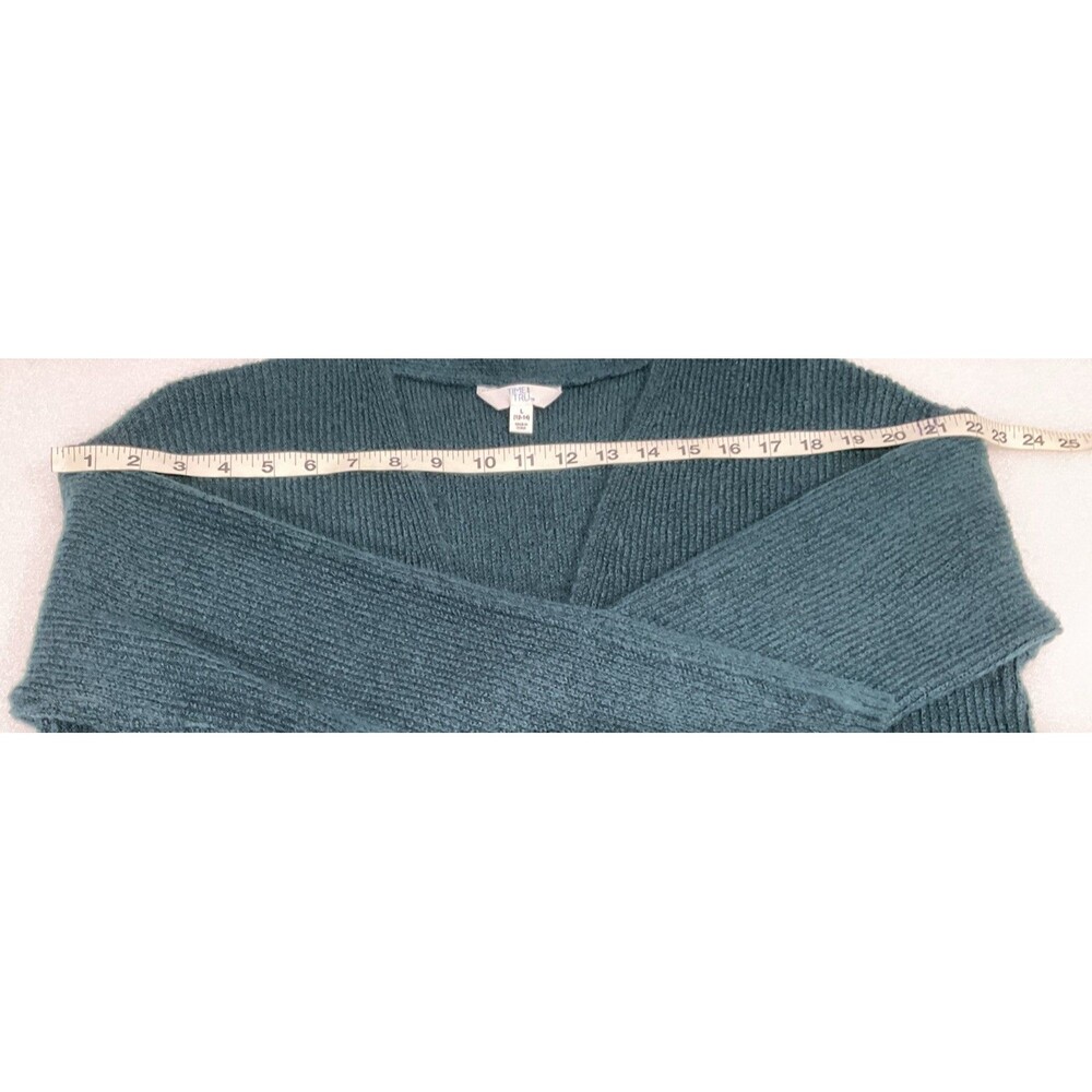 Time & Tru Women Pocket Rib Duster Cardigan - Picture 6 of 11